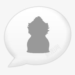 白色对话框人物装饰图标png_新图网 https://ixintu.com 人物 对话框 白色 装饰