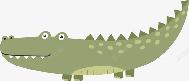 绿色的鳄鱼png免抠素材_新图网 https://ixintu.com png图形 png装饰 动物 绿色 装饰 鳄鱼