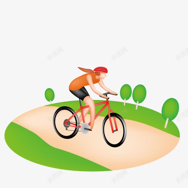 骑着自行车的运动员png免抠素材_新图网 https://ixintu.com 自行车 运动 锻炼