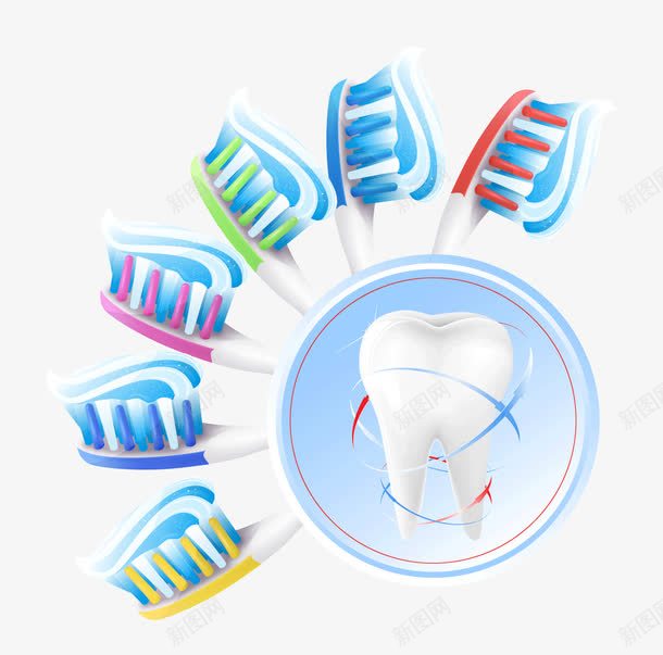 牙刷牙齿健康png免抠素材_新图网 https://ixintu.com 刷牙 清新牙齿 牙刷 牙膏 牙齿 牙齿健康