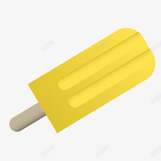 黄色的雪糕png免抠素材_新图网 https://ixintu.com PNG素材 冰棍 雪糕 黄色