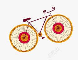 彩绘自行车素材