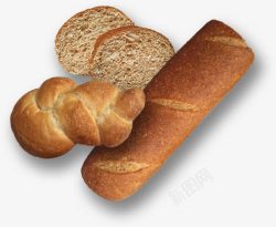 黑色荞麦面包素材