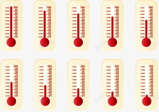 温度计png免抠素材_新图网 https://ixintu.com 刻度 寒冷 探热器 测温度 温度计 炎热