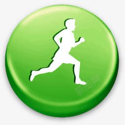 跑步按钮png免抠素材_新图网 https://ixintu.com 健身器材 圆形按钮 绿色 运动