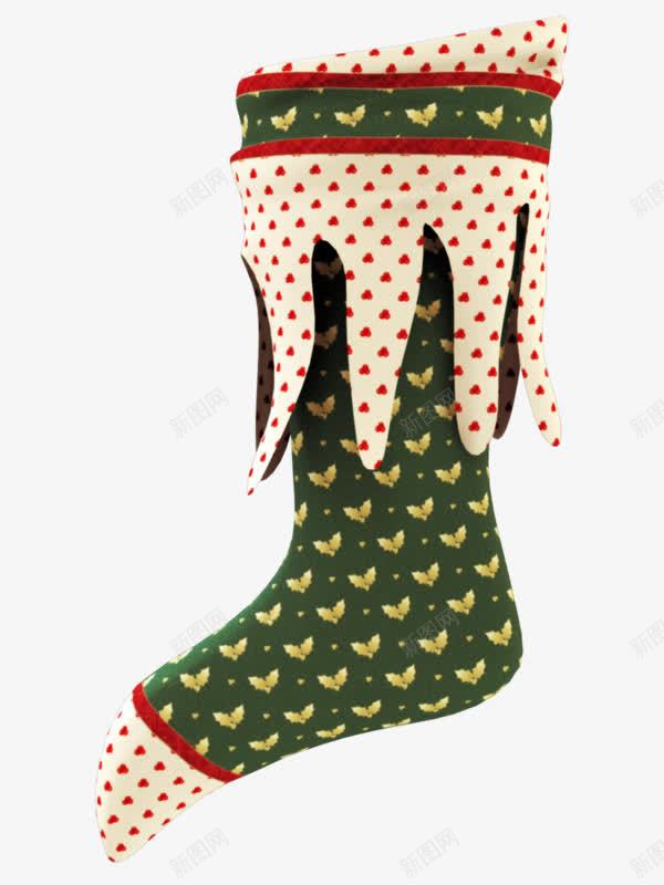 手绘绿白色圣诞袜png免抠素材_新图网 https://ixintu.com 卡通圣诞袜 圣诞袜免抠素材 手绘圣诞袜 绿白色圣诞袜