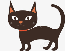 可爱的卡通黑猫矢量图素材