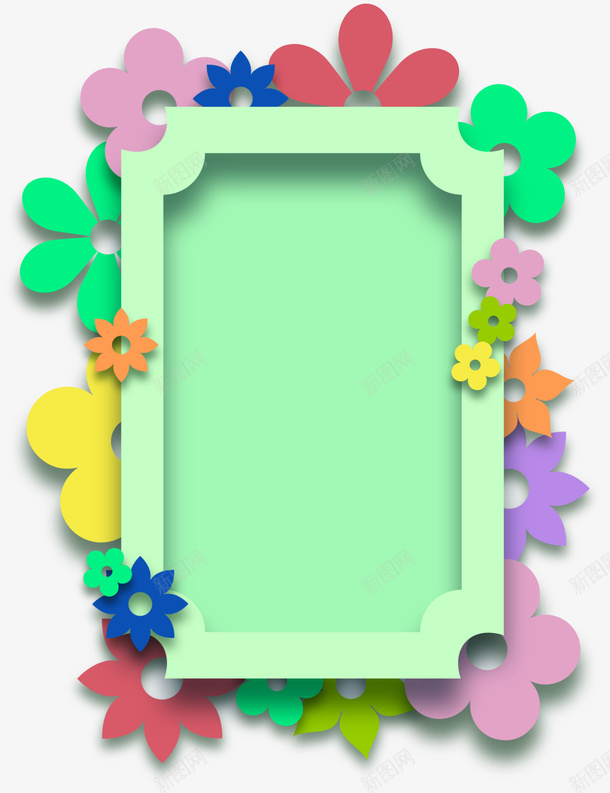 绿色立体花朵标签png免抠素材_新图网 https://ixintu.com 3D花朵 spring 春天 春季 立体鲜花 花朵标签 装饰图案