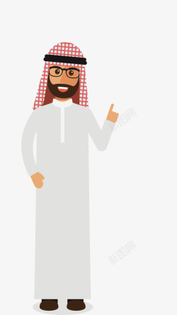 阿拉伯商务商务阿拉伯人物插画矢量图高清图片