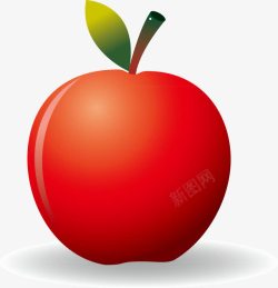 红色苹果叶子元素素材