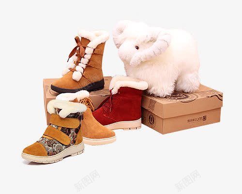 鞋和鞋盒psd免抠素材_新图网 https://ixintu.com 保暖 鞋 鞋盒 黄