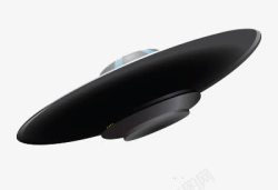 碟飞卡通的黑色的ufo飞碟高清图片