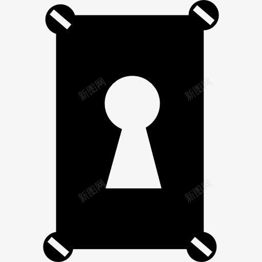 小孔的矩形门图标png_新图网 https://ixintu.com 孔 工具和器具 形状 矩形 钥匙 钥匙孔 锁孔 门