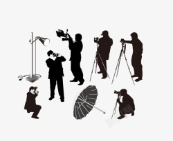 划伞的小人拍照人物矢量图图标高清图片