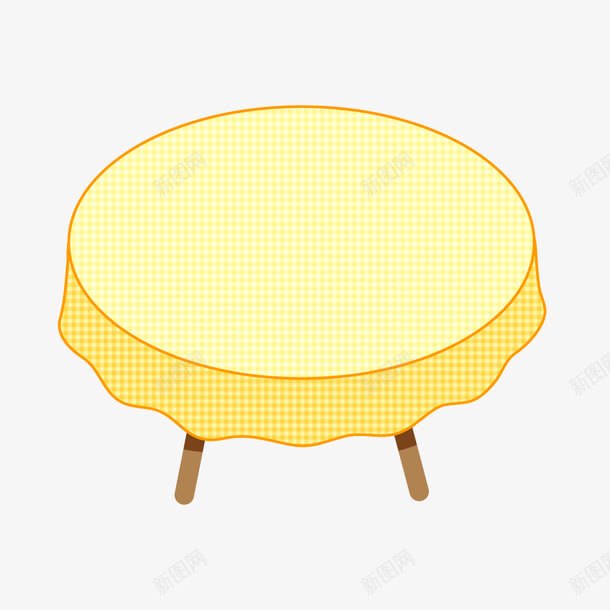 黄色饭桌聚餐家用png免抠素材_新图网 https://ixintu.com 家用 聚餐 饭桌 黄色