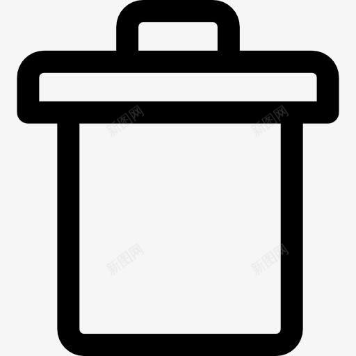 垃圾桶封闭图标png_新图网 https://ixintu.com 回收站 垃圾桶 工具和器具 箱