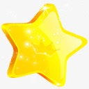 晶莹的黄色五角星素材