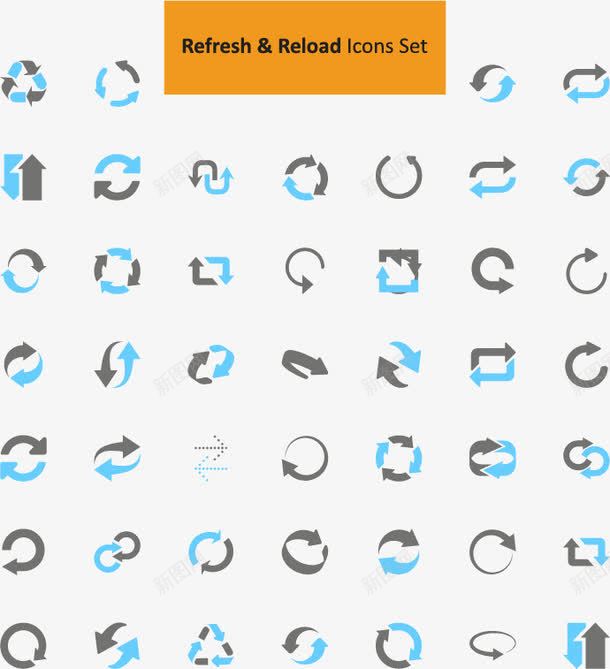 多种多样的循环箭头png免抠素材_新图网 https://ixintu.com 下载箭头 刷新箭头 循环箭头 箭头 进度条