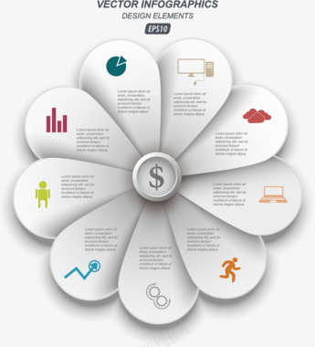 花形图表矢量图图标图标