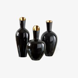 黑色花瓶素材