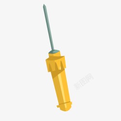黄色工具螺丝刀素材