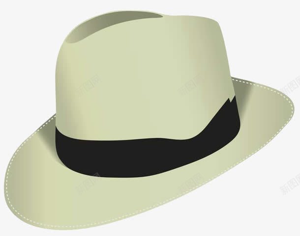 白色礼帽png免抠素材_新图网 https://ixintu.com 创意设计 图案设计 帽子 白帽子