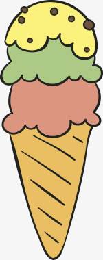 彩色冰淇淋雪糕图图标图标