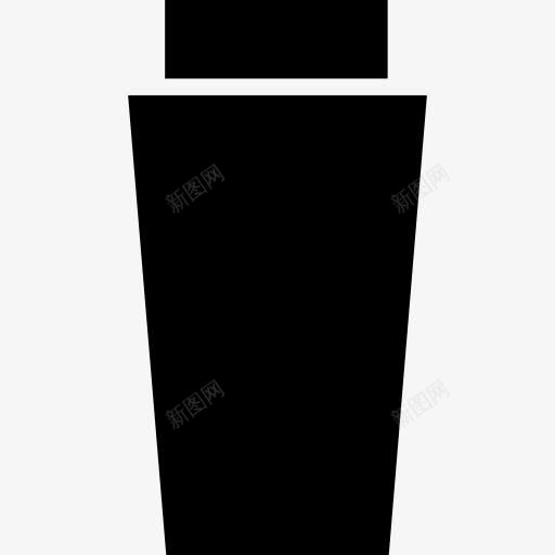 发廊管黑色容器形状的侧视图图标png_新图网 https://ixintu.com 侧视图 发 发廊 容器 工具 工具和用具 管 黑