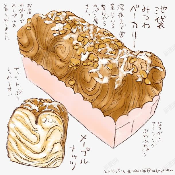 手绘面包吐司png免抠素材_新图网 https://ixintu.com 吐司 手绘面包 美食