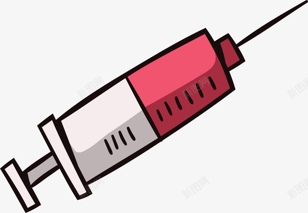 医疗红色注射针头矢量图ai免抠素材_新图网 https://ixintu.com 医疗 卡通 注射 注射器 注射针头 矢量png 矢量图 红色针头