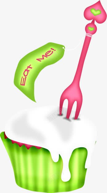 手绘蛋糕和叉子png免抠素材_新图网 https://ixintu.com 卡通 叉子 手绘 蛋糕