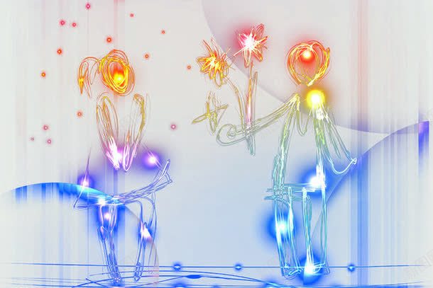 光效情侣png免抠素材_新图网 https://ixintu.com 七夕素材 光效 浪漫 爱情 科技 轮空