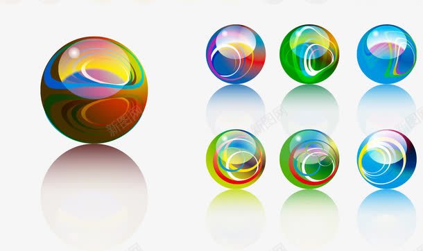 立体多色球网页装饰元素png免抠素材_新图网 https://ixintu.com 全方位 多色 球 立体 网页装饰