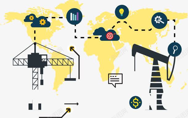 黄色地图建筑工地png免抠素材_新图网 https://ixintu.com 商务 市场 建筑工地 矢量素材 黄色地图