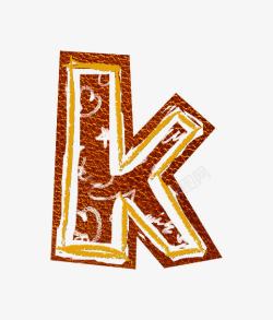 皮革字母k素材