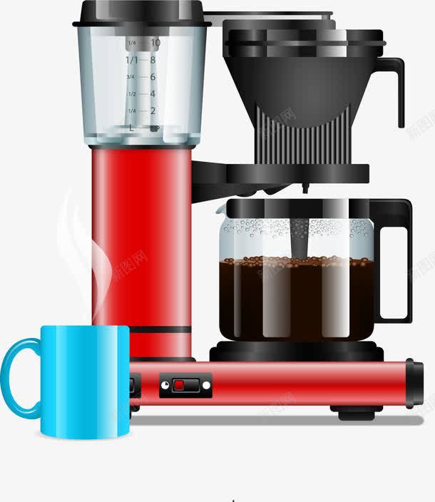 精美咖啡机装饰png免抠素材_新图网 https://ixintu.com 咖啡机 家用电器 装饰图案