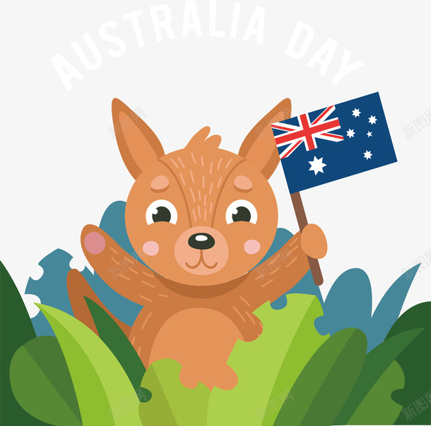 举着国旗的可爱袋鼠矢量图ai免抠素材_新图网 https://ixintu.com AustraliaDay 可爱袋鼠 澳大利亚 澳大利亚日 矢量png 袋鼠 矢量图