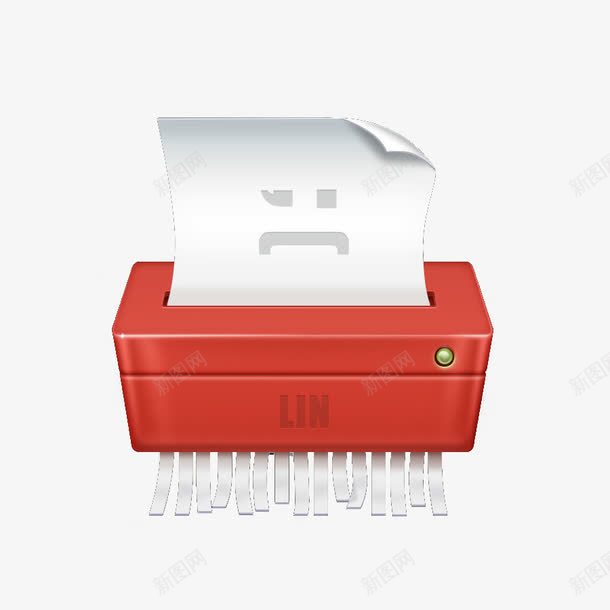 红色的碎纸机png免抠素材_新图网 https://ixintu.com 办公工具 办公碎纸机 碎纸机 红色