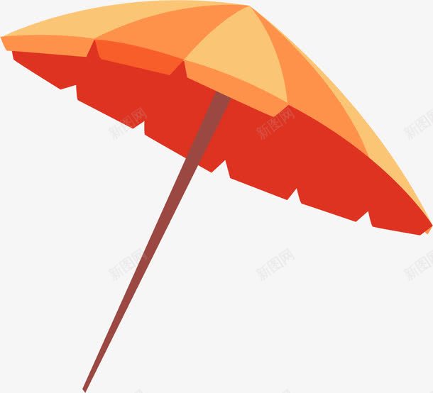 创意手绘质感海边红色的遮阳伞png免抠素材_新图网 https://ixintu.com 创意 海边 红色 质感 遮阳伞