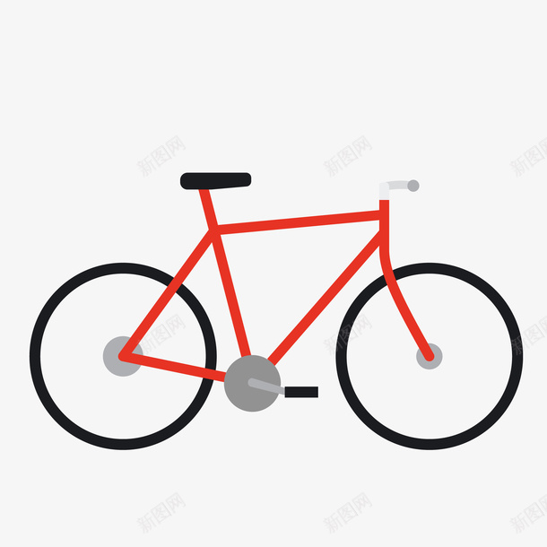 扁平化自行车单车矢量图ai免抠素材_新图网 https://ixintu.com 健身 单车 绿色出行 自行车 运动 锻炼 矢量图