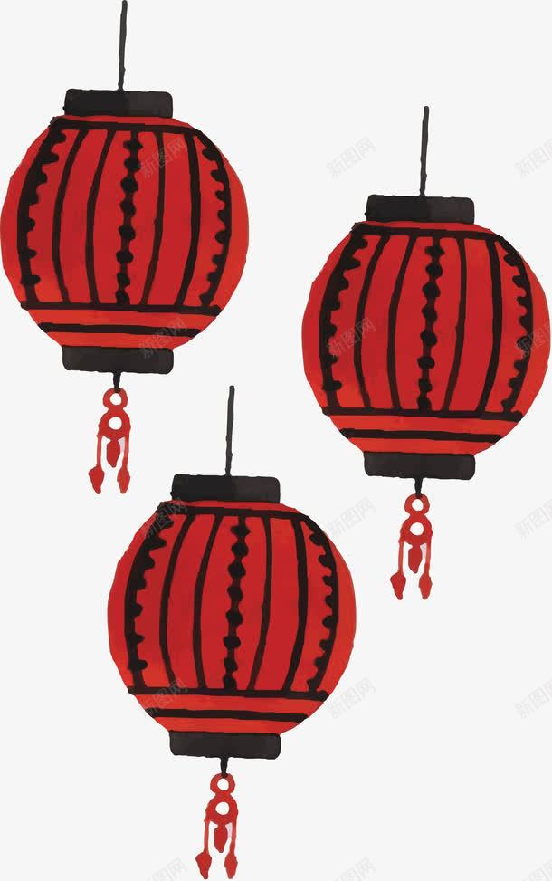 红色的灯笼png免抠素材_新图网 https://ixintu.com 中秋国庆 国庆灯笼 大红色 灯笼 矢量png 红色灯笼
