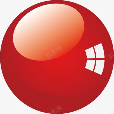圆形红色按钮图标图标