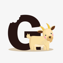 G卡通可爱凤凰卡通可爱字母动物矢量图高清图片
