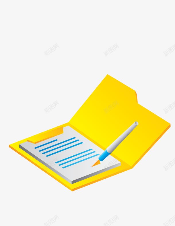 黄色文件夹png免抠素材_新图网 https://ixintu.com e 卡通 文件 文件夹 记录 黄色