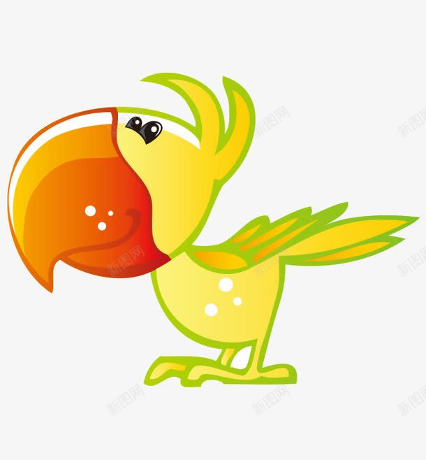 卡通手绘黄色可爱鹦鹉png免抠素材_新图网 https://ixintu.com 卡通的动物 可爱的鹦鹉 手绘的鹦鹉 黄色的鹦鹉