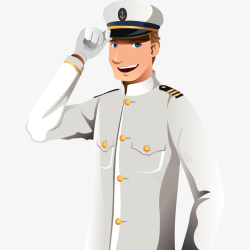 插画交警海员职业人物插画矢量图高清图片