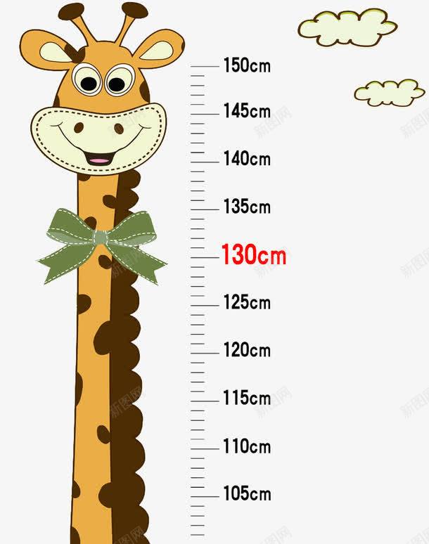 长颈鹿身高贴png免抠素材_新图网 https://ixintu.com 儿童 成长 绿色 设计 身高贴 长颈鹿