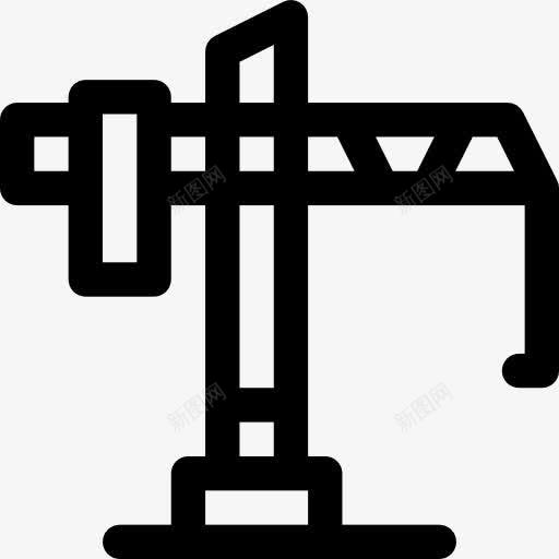 鹤图标png_新图网 https://ixintu.com 升降机 工具和器具 施工 起重机 钩