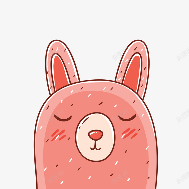 害羞表情粉色小兔子png免抠素材_新图网 https://ixintu.com 卡通动物 害羞表情 小兔子 粉色兔子 背景装饰