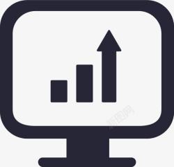 流量上升co流量上升con矢量图图标高清图片